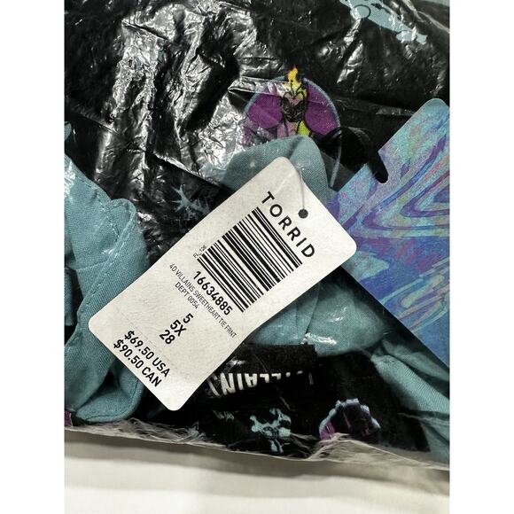 Torrid Sweetheart Tie Front Dress Disney Villains Size 5X Plus NWT - Picture 7 of 7
